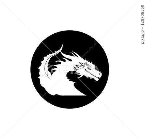 Dragon Snake Logo Design Vector Illustration 128708359