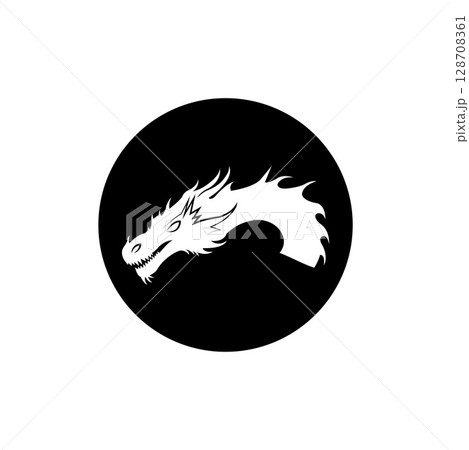 Dragon Snake Logo Design Vector Illustration Dragon Snake Logo Design Vector Illustration 128708361
