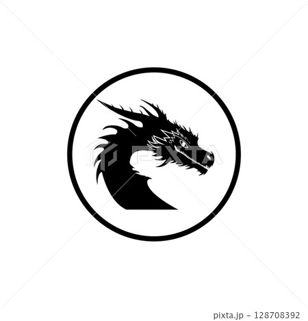 Dragon Snake Logo Design Vector Illustration 128708392
