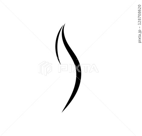 Smoke steam icon logo illustration isolated on white background Aroma vaporize icons. Smells vector line icon hot aroma stink or cooking steam symbols smelling or vapor 128708620