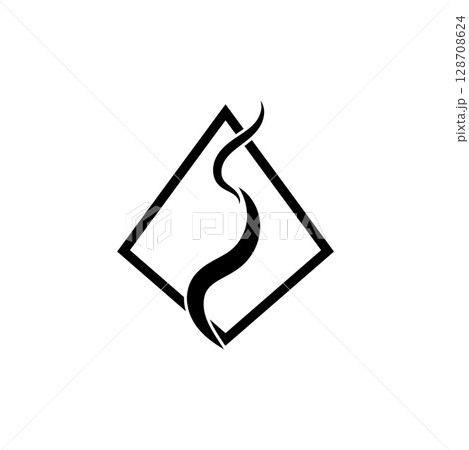 Smoke steam icon logo illustration isolated on white background Aroma vaporize icons. Smells vector line icon hot aroma stink or cooking steam symbols smelling or vapor 128708624