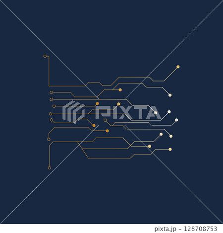 Circuit illustration design vector symbol logo technology Circuit illustration design vector symbol logo technology 128708753