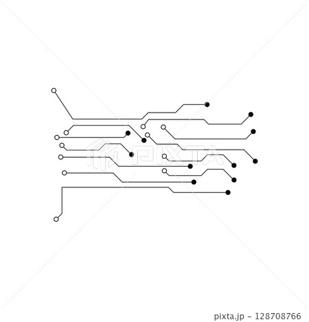 Circuit illustration design vector symbol logo technology 128708766