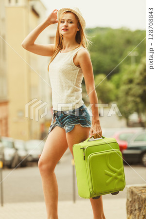 Student girl move out to city. Student girl move out to city. 128708843