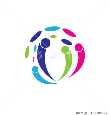 Colorful People and Community Logo Vector 128708874
