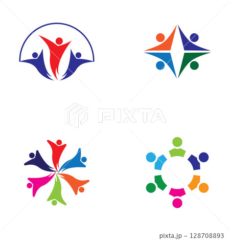 Colorful People and Community Logo Vector 128708893
