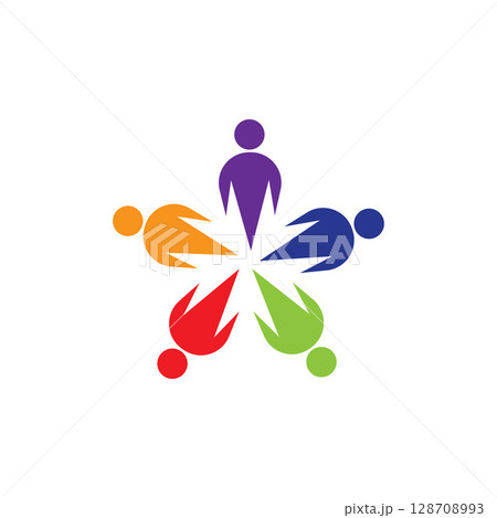 Colorful People and Community Logo Vector 128708993