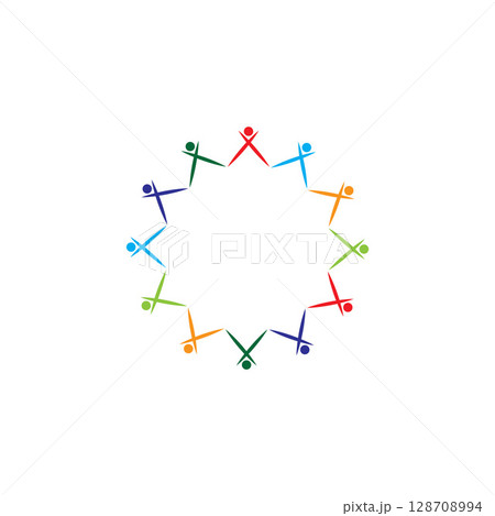 Colorful People and Community Logo Vector 128708994