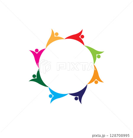 Colorful People and Community Logo Vector 128708995
