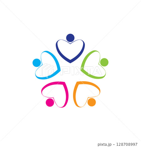 Colorful People and Community Logo Vector 128708997