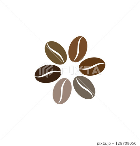 Coffee beans Logo Template vector icon design 128709050