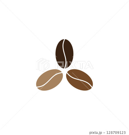 Coffee beans Logo Template vector icon design Coffee beans Logo Template vector icon design 128709123