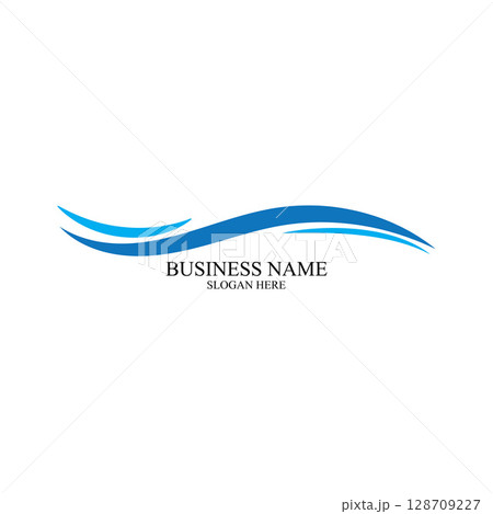Water Wave symbol and icon Logo Template vector Water Wave symbol and icon Logo Template vector 128709227