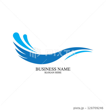 Water Wave symbol and icon Logo Template vector 128709246