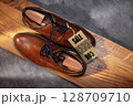 Leather Shoes with Black Friday Sale Tag 128709710