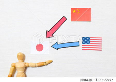 外国から日本へ行くイメージ　インバウンド、訪日のイメージ 128709957