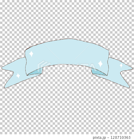 watercolor hand drawn ribbon 128710363