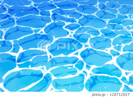 水面の背景イラスト　海　青 128712027