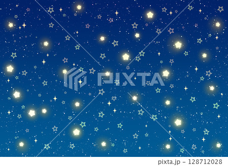 星空の背景イラスト　夜空　光 128712028