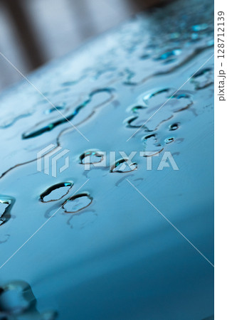 Rain drops on the window. Water drops 128712139