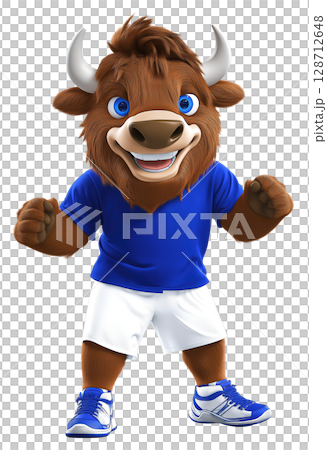 A mascot brown bison 128712648