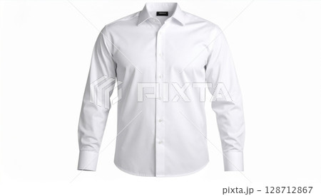 White casual cotton shirt on a hanger 128712867