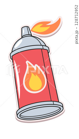 Gas spray can sticker design 128712952