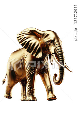 幸運を運ぶゴールド象 | 高解像度 | 背景透過PNG | 幸運を運ぶゴールド象 | 高解像度 | 背景透過PNG | 128712953