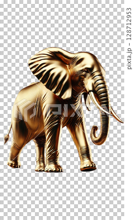 幸運を運ぶゴールド象 | 高解像度 | 背景透過PNG | 幸運を運ぶゴールド象 | 高解像度 | 背景透過PNG | 128712953