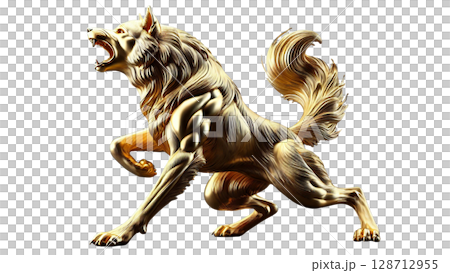 金狼咆哮 | 高解析度 | 透明背景 PNG | 128712955