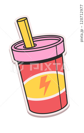 Energetic drink cup retro sticker Energetic drink cup retro sticker 128712977
