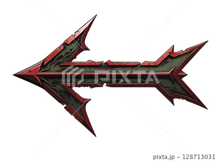 かっこいいグラフィックの矢印デザイン 128713031