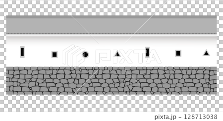 Japanese Castle: Earthen Walls and Crevice Japanese Castle: Earthen Walls and Crevice 128713038
