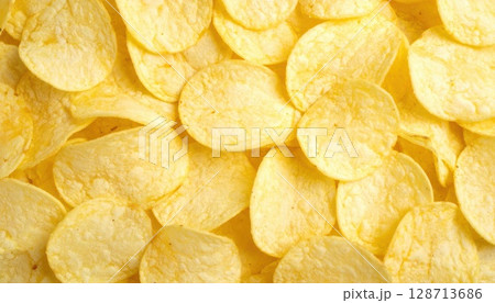 《AI画像》たくさんのポテトチップス 《AI画像》たくさんのポテトチップス 128713686