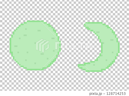 Moon_Pixel Art (Green) 128714253