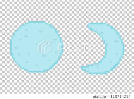 Moon_Pixel Art (Blue) 128714254