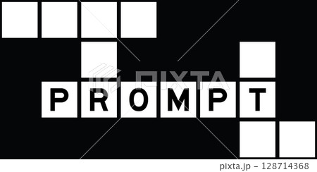 Alphabet letter in word prompt on crossword puzzle background Alphabet letter in word prompt on crossword puzzle background 128714368