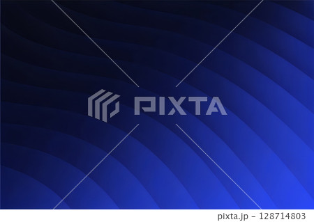 Dark blue wavy abstract background with gradient effect and smooth curved lines creating a sense of depth and motion, perfect for digital design and modern presentations. Dark blue wavy abstract background with gradient effect and smooth curved lines creating a sense of depth and motion, perfect for digital design and modern presentations. 128714803