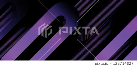 Abstract digital purple round rectangle background. Geometric sphere white stripe line design for banner, brochure, poster, cover, website, and header Abstract digital purple round rectangle background. Geometric sphere white stripe line design for banner, brochure, poster, cover, website, and header 128714827