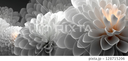Abstract Soft Petals with Layered Design and Gentle Edges 128715206