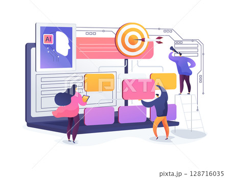 Collaborative Goal-Setting Tools abstract concept vector illustration. 128716035