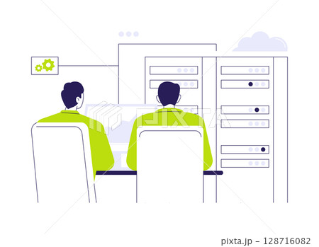 Database software abstract concept vector illustration. 128716082