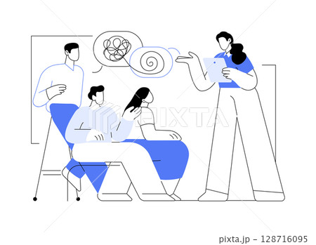 Group therapy isolated cartoon vector illustrations. 128716095