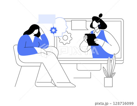 Online consulting isolated cartoon vector illustrations. 128716099