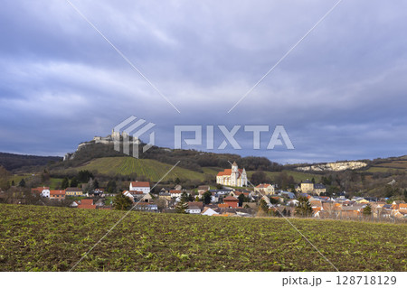 Falkenstein Castle overlooking the town of Falkenstein in Lower Austria, Austria 128718129