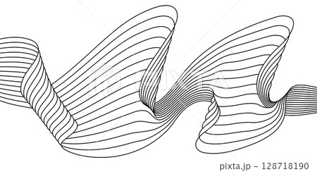 pattern of smooth wavy lines. Design for packaging design, music illustration, technology and creative ideas pattern of smooth wavy lines. Design for packaging design, music illustration, technology and creative ideas 128718190