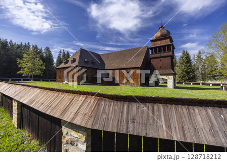 The Articulated Wooden Church of Svaty Kriz in Slovakia 128718212