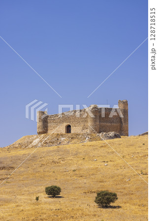 Haro Castle standing on a hill in Villaescusa de Haro, Cuenca, Spain 128718515