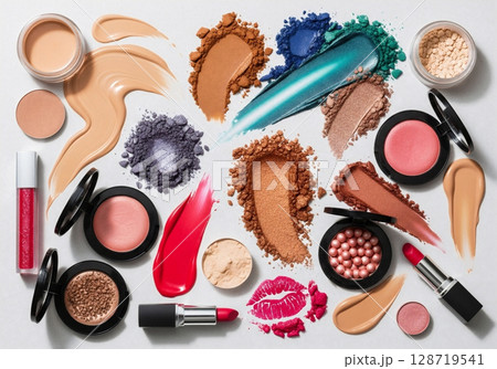 collection of make up and cosmetic beauty 128719541