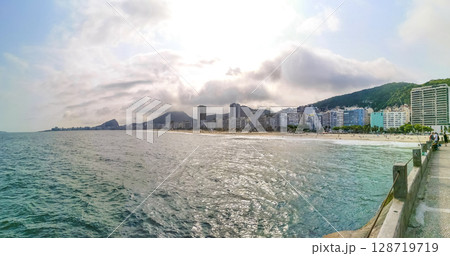 Copacabana Beach Tropical Paradise and City Skyline Rio de Janeiro Brazil. Copacabana Beach Tropical Paradise and City Skyline Rio de Janeiro Brazil. 128719719